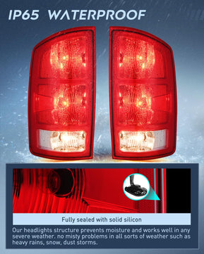 2002-2006 Dodge Ram 1500 2003-2006 Dodge Ram 2500 3500 Taillight Assembly Rear Lamp Replacement OE Style w/Bulbs Driver Passenger Side Nilight