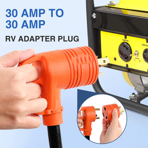 3 Prong 30Amp Male Twist Lock to 30Amp Female RV Power Adapter Nilight