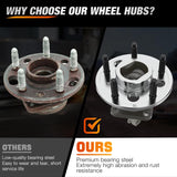 Rear Wheel Bearing Hubs for Chevy Impala 2000-2013 FWD | For 2005-2009 Buick Allure Lacrosse, 1997-2002 Buick Century, 1997-2004 Buick Regal, 1997-2005 Chevy Venture-2Pack