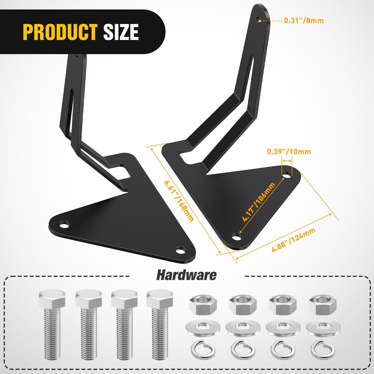 Lower Hidden Bumper Mounting Brackets for Colorado Canyon 4WD/2WD | Fit 2015-2022 Chevy Colorado 4WD/2WD 2015-2022 GMC Canyon 4WD/2WD,Designed for 30 Inch Single Row LED Light Bar