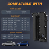 Engine Valve Cover Set for Chevy Cruze 2010 2011 2012 2013 2014 2015 2016, Sonic 2012-2018, Trax 2013-2017 2018 2019 2020, Astra 2008 2009, Aveo Aveo5 2009 2010 2011 (Bolts Included)