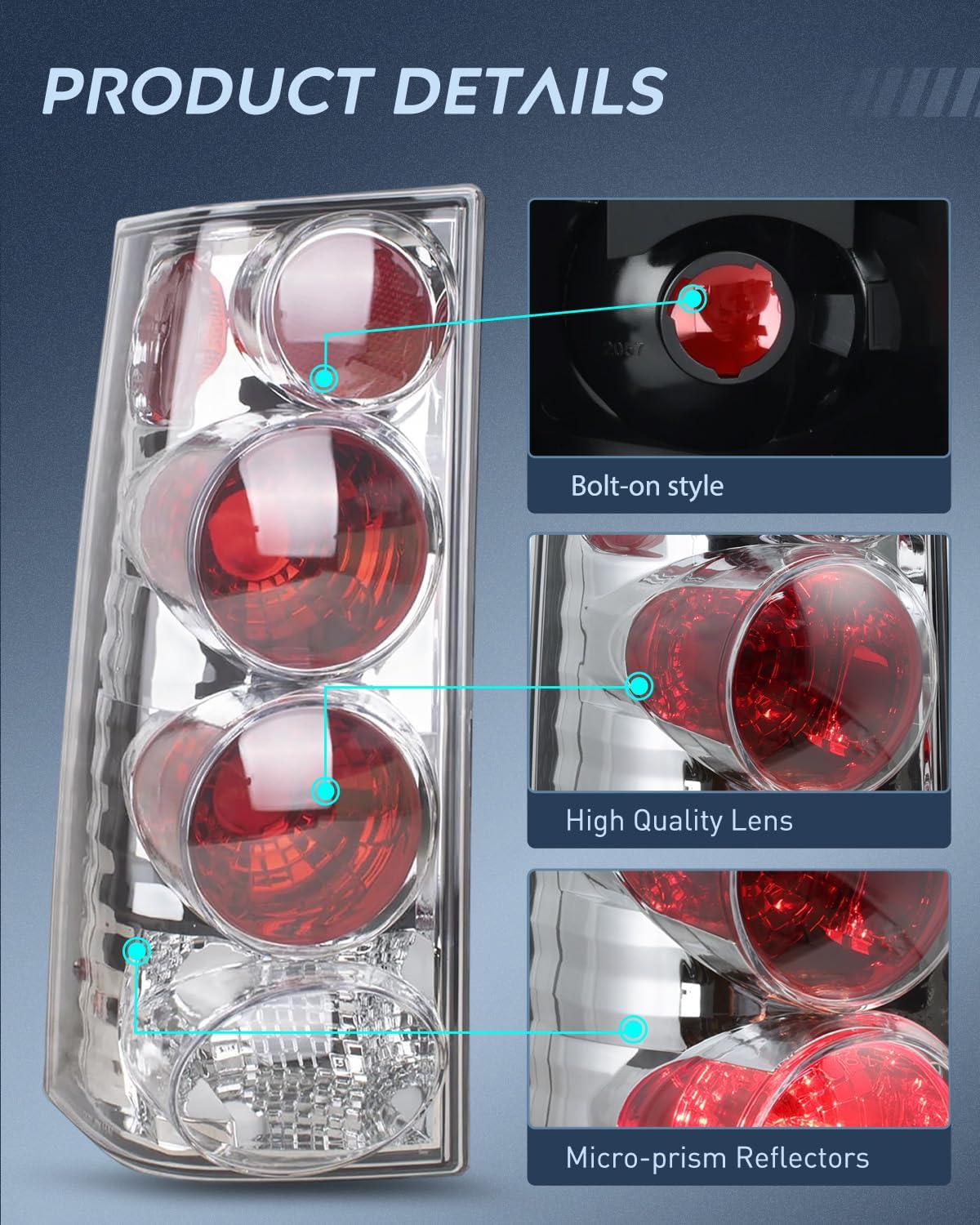 Taillight Assembly Compatible with 2003 2004 2005 2006 2007 2008 2009 2010 2011 2012 2013 2014 Chevy Express GMC Savana 1500 2003-2023 Chevrolet Express GMC Savana 2500 3500 Rear Tail Light