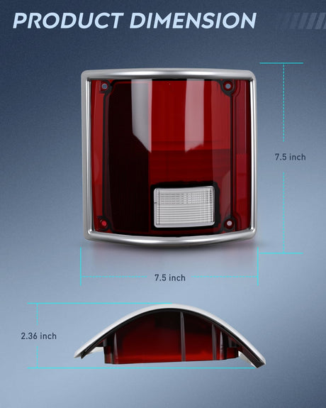 Taillight Assembly Compatible with 1973 73 74 75 76 77 78 79 1980 81 82 83 84 85 85 86 87 88 89 1990 1991 Chevy C10 GMC C/K Suburban Blazer Jimmy Tail Lights Rear Driver and Passenger Side