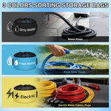 3 Pack RV Hose Storage Bag, Waterproof Utility Bag with Drawstring Mesh Top RV Storage and Organization Bags Container for Sewer, Fresh Water Hoses Electrical Cords Camper Tools Accessories