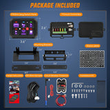 6 Gang Switch Panel 12V 24V Universal Circuit Control Relay System with RGB Backlight APP Control Fuse Wiring Harness Automatic Dimmable ON Off LED Switch Pod for Car Pickup Truck Camper SUV