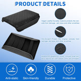Center Console Cover Compatible with Tesla Model 3 Tesla Model Y Armrest Cover for Car Vegan Leather Middle Console Cover Car Center Console Cushion Pad (Not Fit for 2024 Tesla Model 3) -Black