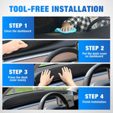 Dash Cover for Tesla Model 3/Y, Custom Fit Suede Mat | Non-Slip Backing, Reduce Sun Glare and Protect the Dashboard from UV Exposure