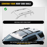 Roof Rack Cross Bars Compatible with Chevrolet Chevy Traverse 2022 2023 2024 with Side Rails, Adjustable Aluminum Less Wind Noise Car Crossbars for Cargo Carrier Luggage Kayak Tent Snowboard