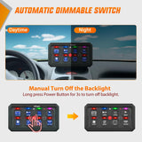 8 Gang Switch Panel Blue Circuit Control Relay System with Fuse Wiring Harness Toggle Momentary Strobe Flash Modes Automatic Dimmable ON Off Pod 12V 24V for Car Truck Camper SUV