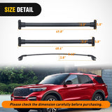 Roof Rack Cross Bars Compatible with Ford Explorer 2020 2021 2022 with Factory Side Rails, Adjustable Aluminum Less Wind Noise Car Crossbars for Cargo Carrier Luggage Box Kayak Tent Snowboard