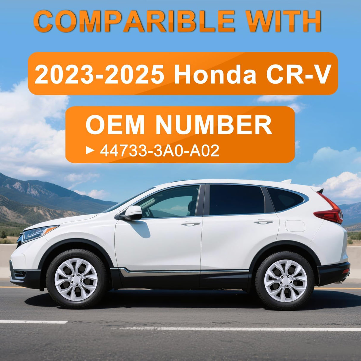 Wheel Cover Hubcaps 17 Inch Compatible with Honda CR-V CRV 2023 2024 2025 Hub Caps 17 inch Set of 4 Rim Covers Protector Wheel Replacement 44733-3A0-A02 ABS PC Material Flower Style, Silver