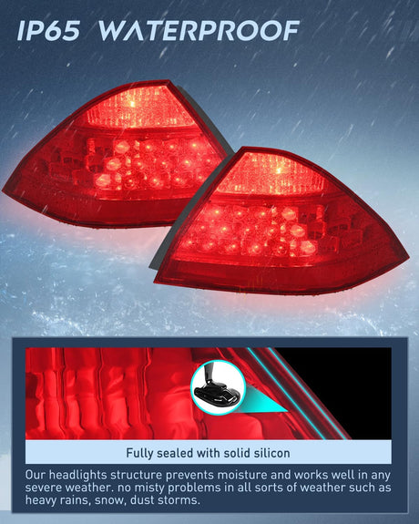 Taillight Assembly Compatible with 2006 2007 Honda Accord 4 Door Sedan Excluding Hybrid Rear Lamp Replacement OE Style Driver Side and Passenger