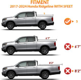 Soft Tri-fold Truck Bed Tonneau Cover Compatible with Honda Ridgeline 2017 2018 2019 2020 2021 2022 2023 2024 2025-5ft