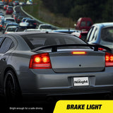 Third Brake Light Tail High Mount 3rd Stop Lights Smoked Lens Compatible with Dodge Charger 2006 2007 2008 2009 2010 Car Rear Center Cab Lamp