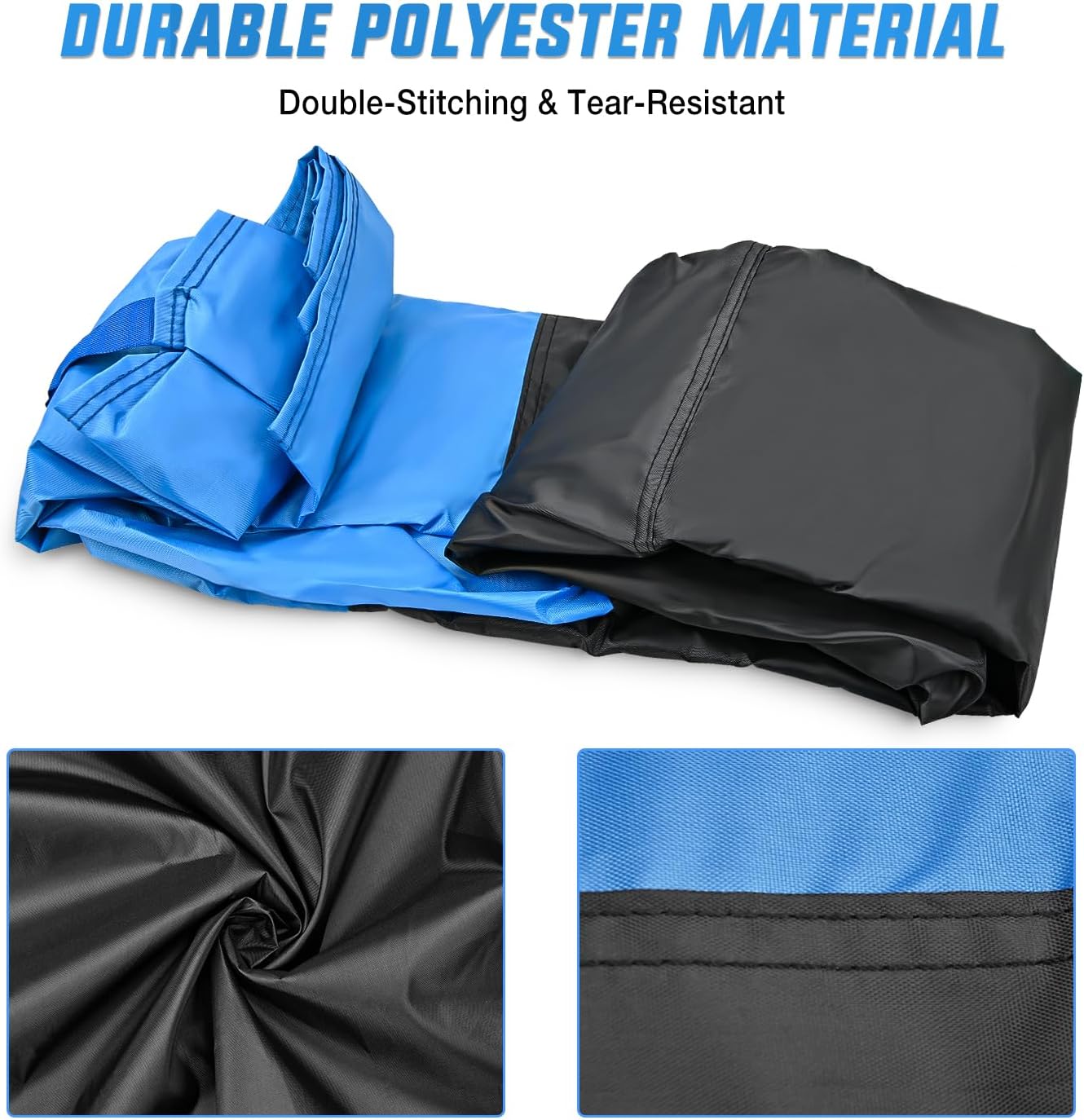 Motorcycle Cover with Lock-Hole Storage Bag & Protective Reflective Strip Fits up to 96" Nilight