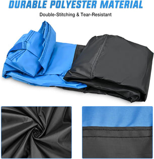 Motorcycle Cover with Lock-Hole Storage Bag & Protective Reflective Strip Fits up to 96