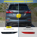 Rear Bumper Tail Light Compatible with 2017 2018 2019 2020 2021 2022 Chevy Equinox Smoke Lens LED Reflector Bumper Lamps Brake Turn Signal Sequential Flashing Driving Taillights Replacement