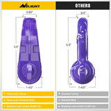 Mega D-Ring Shackles, 3/4 Inch Heavy Duty Recovery Tow Shackle | 7/8 Inch Screw Pin & isolator, 2Pcs Purple, 68,000 lbs Break Strength(17,000 lb WLL), Forged Steel, Off-Road Recovery