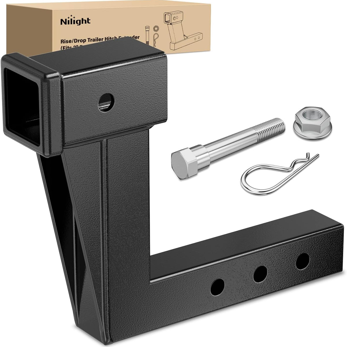 Trailer Hitch Extension Riser for 2 Inch Receiver with 8 Inch Rise or ...