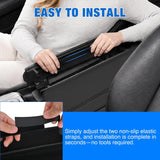 Center Console Cover for Nissan Rogue 2021-2026 Car Armrest Cushion | for Rogue 2021 22 23 24 25 2026 Accessories Middle Armrest Cover for Car Waterproof Leather with Side Storage Pocket, Black