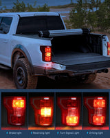 Taillight Assembly Compatible with 2018 2019 2020 Ford F150 F-150 Pickup Truck Tail Light Rear Lamp Replacement OE Style Red Housing with Bulbs and Harness Driver and Passenger side