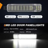 2PCS LED Interior Door Panel Light Courtesy Warning Lights White Beam Plug and Play Compatible with Chevy GMC C/K Silverado Sierra 1500 2500 3500 HD Suburban Cadillac Escalade Hummer H2