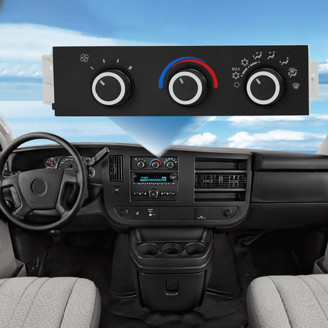 A/C Heater Climate Control Module Switch Panel Compatible with 2006-2020 Chevrolet Express/Savana 1996 1997 1998 1999 2000 2001 2002 2003 2004 2005 GMC Safari/Chevy Astro