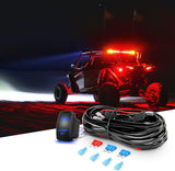 LED Light Bar 32Inch 180W Curved Off Road Lights for Trucks Flood Spot Combo Beam Driving Lamp Work Lights with Heavy Duty 12V 5Pin Rocker Switch Wiring Harness Kit