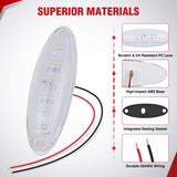 5 Inch Amber Cab Marker Light Clear Lens Fits Freightliner Cascadia | Top Roof Marker Light 12LED IP67 Waterproof 12V Hardwired ,2008-2019 Replacement Fits Most Semi Trucks, 5 Pack