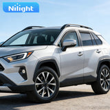 in-Channel Rain Guards for Toyota RAV4 2019 2020 2021 2022 2023 2024 2025, Smoke Tinted Side Window Visor Deflectors Vent Shades, Rain Protection & Wind Noise Reduction, 4PCS