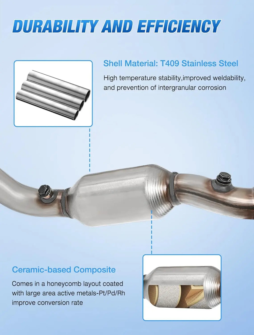 2005-2007 Ford F250 F350 F450 F550 Super Duty Catalytic Converter – Nilight