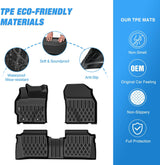 TPE Floor Mats for Toyota Prius Hybrid 2012 2013 2014 2015 All Weather Custom Fit Heavy Duty Floor Liners
