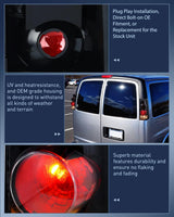 Taillight Assembly Compatible with 2003 2004 2005 2006 2007 2008 2009 2010 2011 2012 2013 2014 Chevy Express GMC Savana 1500 2003-2023 Chevrolet Express GMC Savana 2500 3500 Rear Tail Light