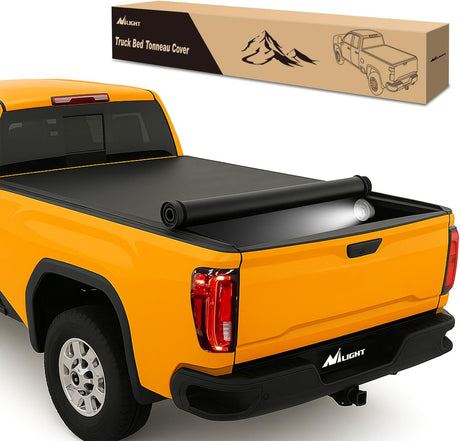 Soft Roll-Up Tonneau Cover Compatible with Chevy Silverado/GMC Sierra 2500 HD 3500 HD 2020-2026, 6.9ft Truck Bed Cover