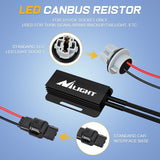 7440 LED CANbus Decoder, Anti-Flickering Harness Load Resistor Kit Turn Signal Error Warning Canceller, Pack of 2 | Helps Reduce Hyper Flash, Flickering and Dashboard Error Warnings, Pack of 2
