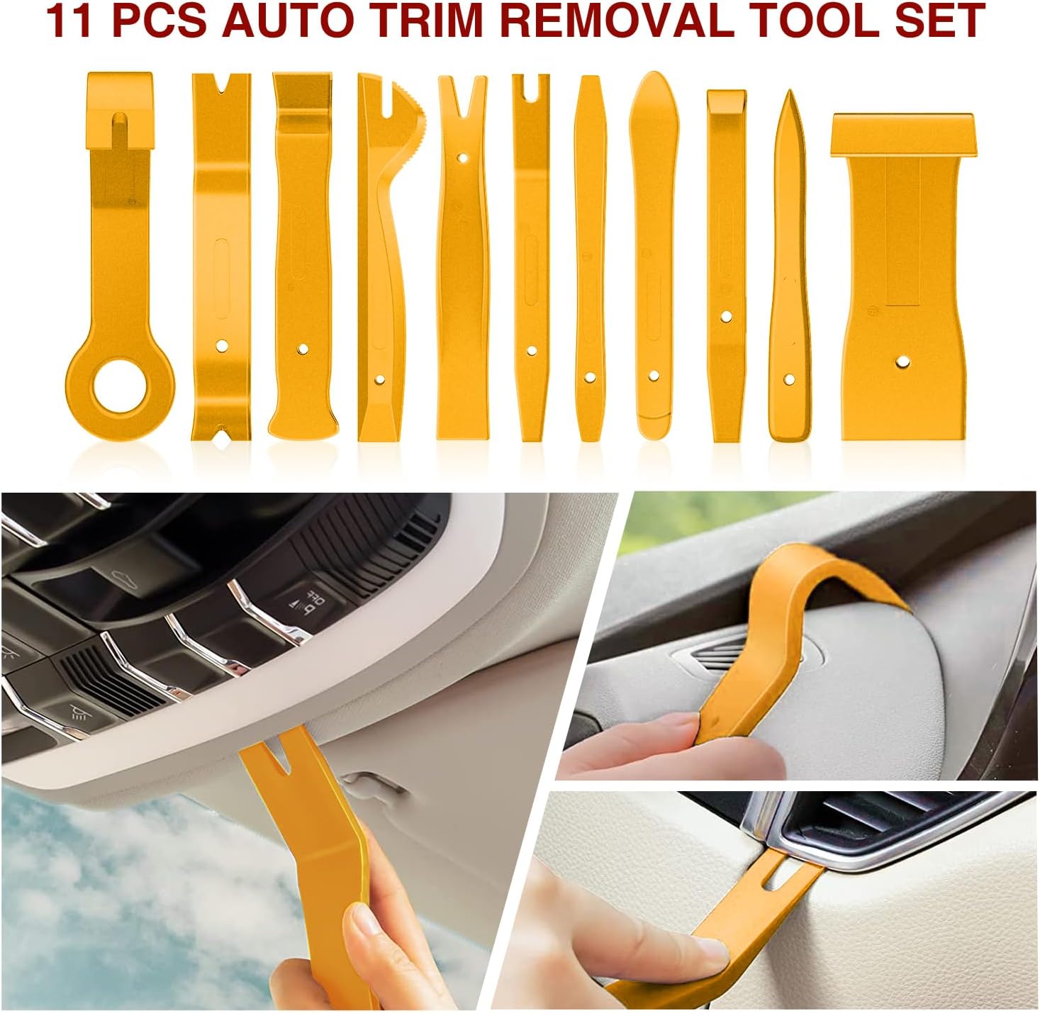 19 Pcs Auto Trim Removal Tool Set Yellow Nilight