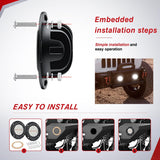 Flush Mount LED Light Pods 2PCS 5 Inch 36W Amber White 3 Lighting Modes Fog Lights Spot Flood Beam with Dual Control 18AWG Wiring Harness for Truck Pickup Golf Cart UTV ATV SUV Boat 4x4 Car
