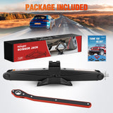 Scissor Jack for Car 2 Ton(4409 lbs), Heavy Duty Steel Scissor Lift Jack Car Kit with Ratchet Wrench for Sedan SUV MPV Tire Changing, 3.9 Inch-15.7 Inch Lifting Range Portable Small Jack Black