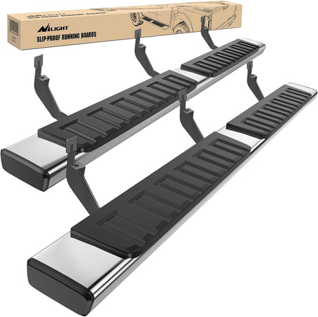Running Boards for 2015 2016 2017 2018 2019 2020 2021 2022 2023 2024 2025 Chevrolet Colorado/GMC Canyon Crew Cab 4 Full Size Doors 6 Inch Stainless Steel Bolt-on Side Step Nerf Bars