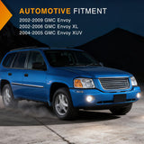 Fog Lights Assembly Compatible with 2002 2003 2004 2005 2006 2007 2008 2009 GMC Envoy Foglight Replacement w/880 12V 27W Bulbs Clear Lens