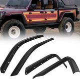 Fender Flares Extensions Set Compatible with 2020 2021 2022 2023 2024 2025 2026 Gladiator JT Mojave & Rubicon (Only for High Wheel Arches) Off-Road Widened Front Rear Flat 4 PCS