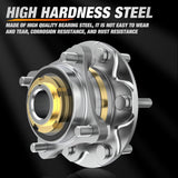 Front Wheel Bearing and Hubs Assembly for Toyota Tacoma 2005-2016 2017 2018 2019, 4Runner 2003-2016, FJ Cruiser 2007-2009, Hilux 2005-2017, 2WD Only, 6 Lugs w/ABS-950-004 2Pack