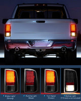 Taillight Assembly Compatible with 2009 2010 2011 2012 2013 2014 2015 2016 2017 2018 Dodge Ram 1500 2010-2018 Ram 2500 3500 Incandescent Type Upgrade LED Tail Lights Rear Brake Lamps