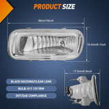 Fog Light Assembly Fog Lights Assembly Compatible with 2004 2005 2006 Ford F-150 F150 Left Driver and Right Passenger Side Clear Lens w/H10 12V 42W Bulbs