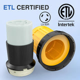 RV Parts 30AMP RV Plug Power Cord Inlet Cover Ring Twist Lock 125V NEMA L5-30R Locking Female Plug ETL Listed Protector Shore Connector Replacement for RV Camper Caravan Trailer Van