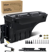 Truck Bed Tool Box Left Drivers Side Truck Tool Box Fit for Chevrolet Silverado 1500 GMC Sierra 1500 2019 2020 ABS Swing Case Truck Bed Storage Box w Lockable Lid Waterproof Wheel Well Toolbox
