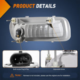 Fog Lights Assembly Compatible with 2004 2005 2006 Ford F-150 F150 Left Driver and Right Passenger Side Smoke Lens w/H10 12V 42W Bulbs