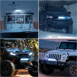 Marine LED Light Bar Navigation Lights 13.5 Inch White Spot Flood Combo Ponton Boat Deck Dock Lighting for Night Fishing T-top Stern Yacht Port Sailboat Trucks Tractors