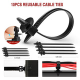 1115Pcs Car Push Retainer Clips Auto Fasteners Kit 32 Most Popular Sizes Nylon Bumper Fender Rivets with 5 Fasteners Remover 10 Cable Ties for Toyota GM Ford Honda Chevy
