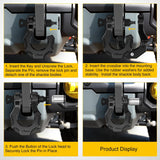 2 Pack 3/4 Inch D-Ring Separate Shackle with 7/8 Inch Lock Pin 45,000 lbs Break Strength, Off Road Recovery Shackle with Isolators Washers for Use with Tow Strap, Winch, Truck Vehicle (Black)